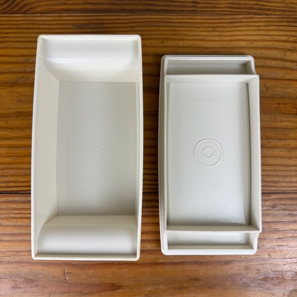 Vintage Tupperware Butter Dish + Rectangular Container | Modular Kitchen Set - Picture 10 of 13